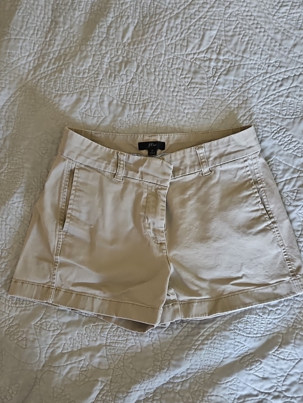 J. Crew Cream Cotton Chino Bermuda Shorts